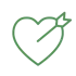 icon a heart with an arrow