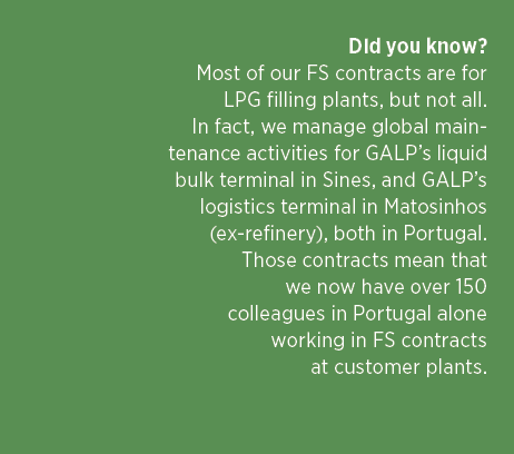 Did you know? Most of our FS contracts are for LPG filling plants, but not all. In fact, we manage global main­tenanc...