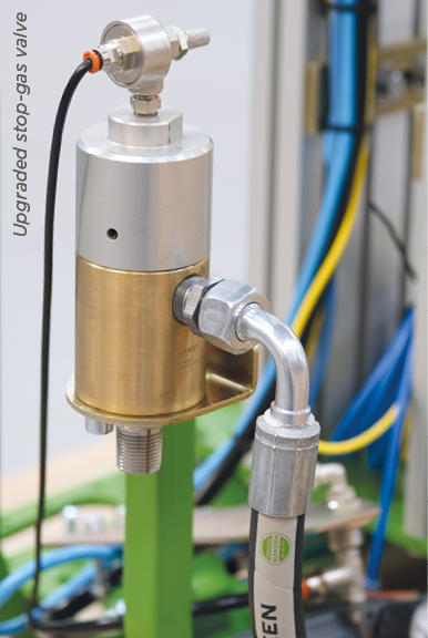 Upgraded stop gas valv
