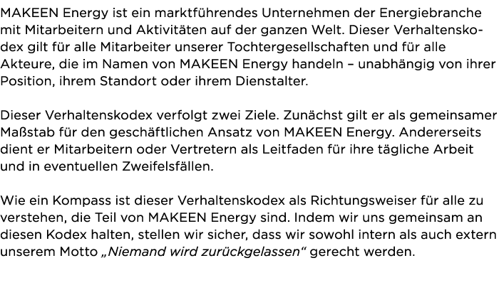 MAKEEN Energy ist ein marktführendes Unternehmen der Energiebranche mit Mitarbeitern und Aktivitäten auf der ganzen W   