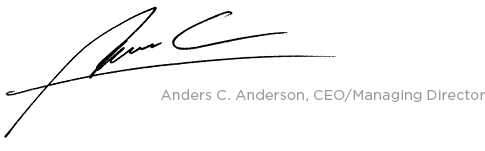 Anders C  Anderson, CEO Managing Directo