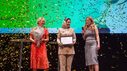 Photo of the winner DecomBlades at the Yearly Innovation Project in Denmark