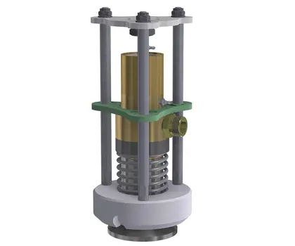 3D illustration automatic filling head for centre valves