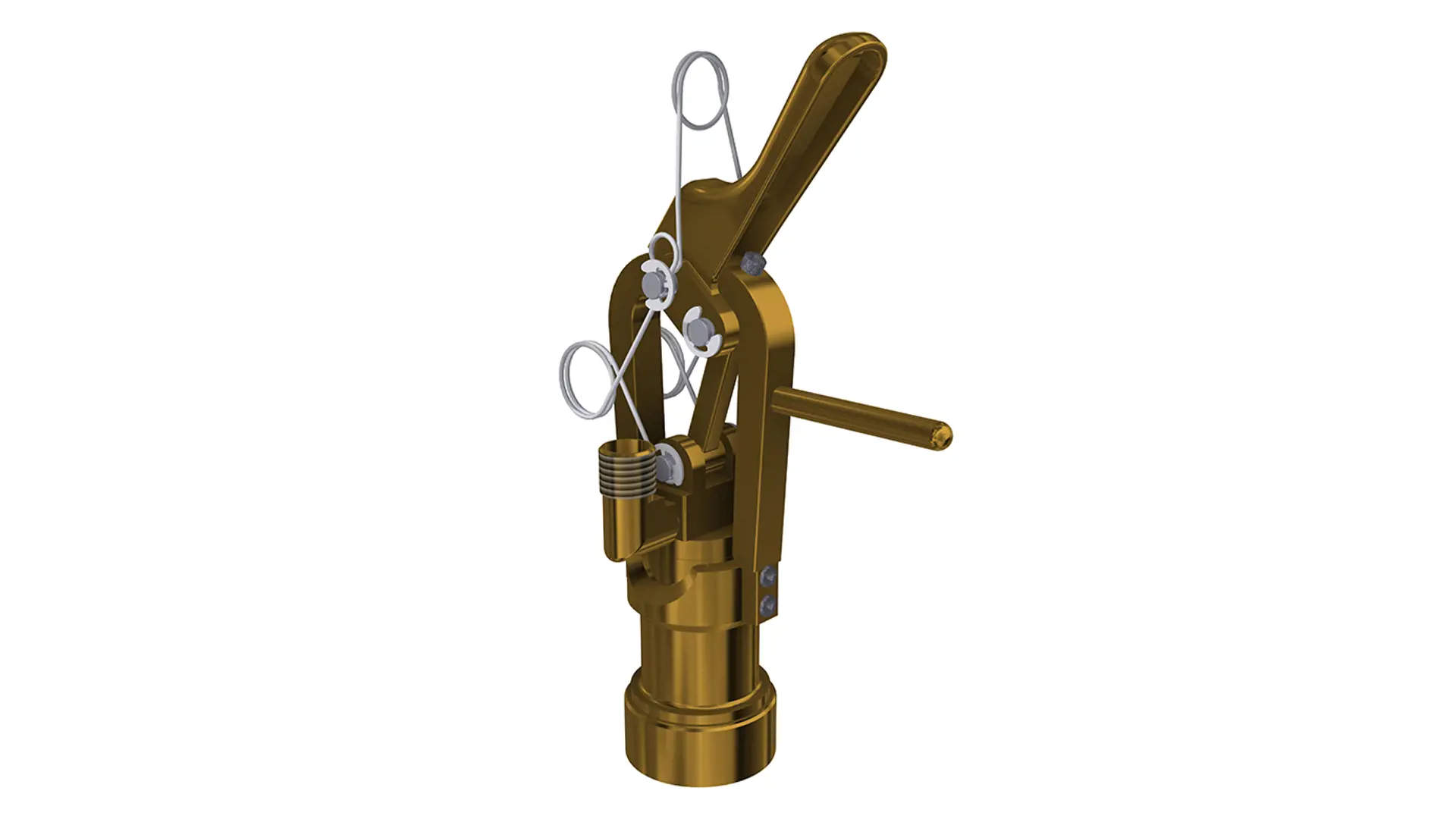 3D illustration of manual filling head for centre valves (click-on)