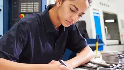 image of a female engineering