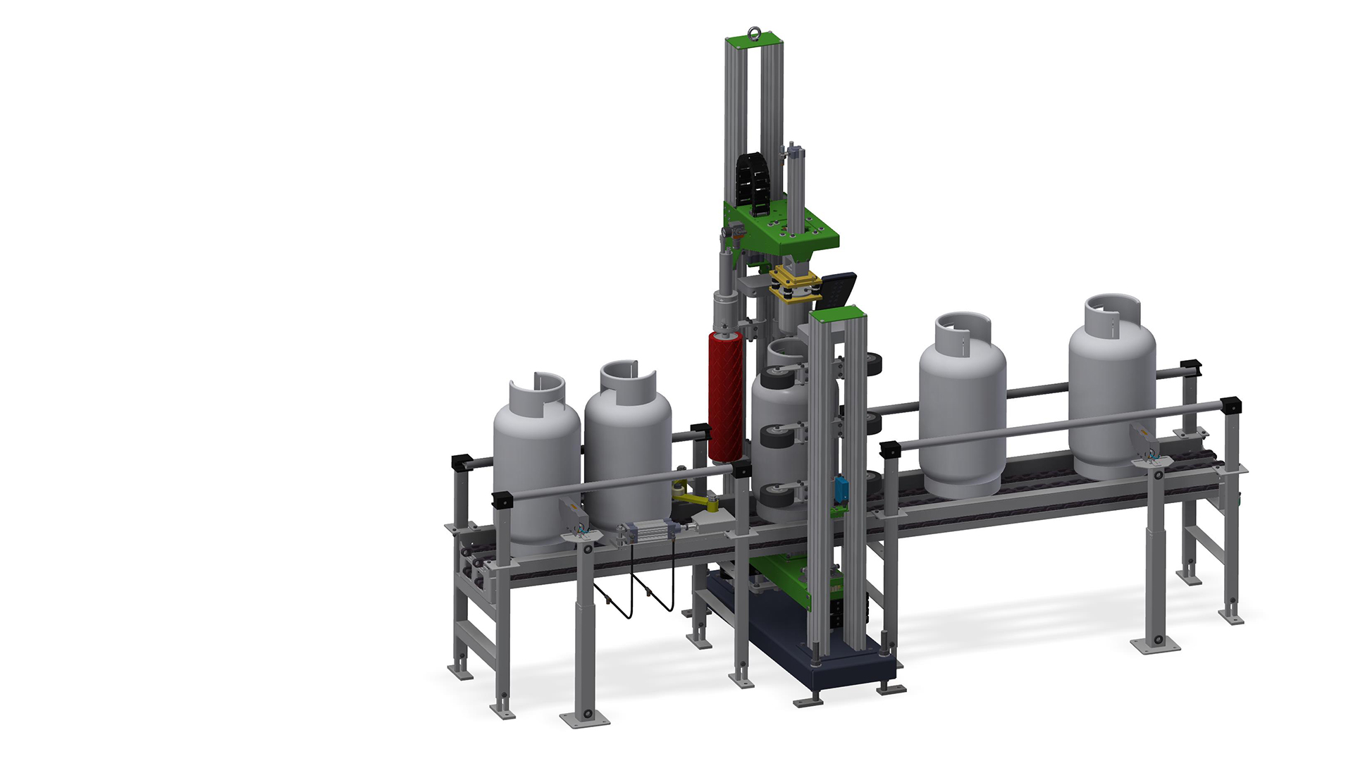 3d illustration of Cylinder orientation machine 
