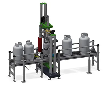 3d illustration of Cylinder orientation machine