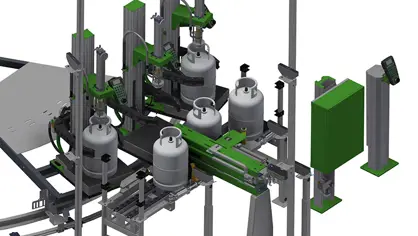 3D illustration of tangential inlet/outlet unit