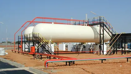 Image of an LPG tank yard installation