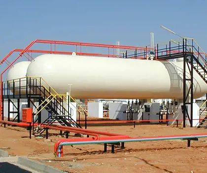Image of an LPG tank yard installation
