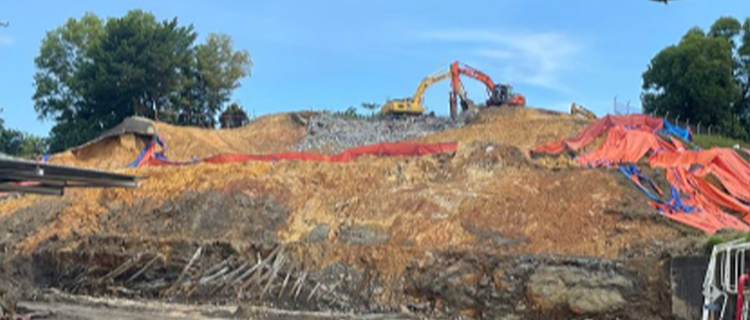 Photo after the landslide