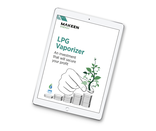 Graphic showing an e-book for a LPG Vaporiser