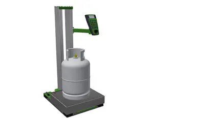 3D illustration static check scale manual stand-alone