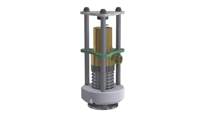 3D illustration automatic filling head for centre valves