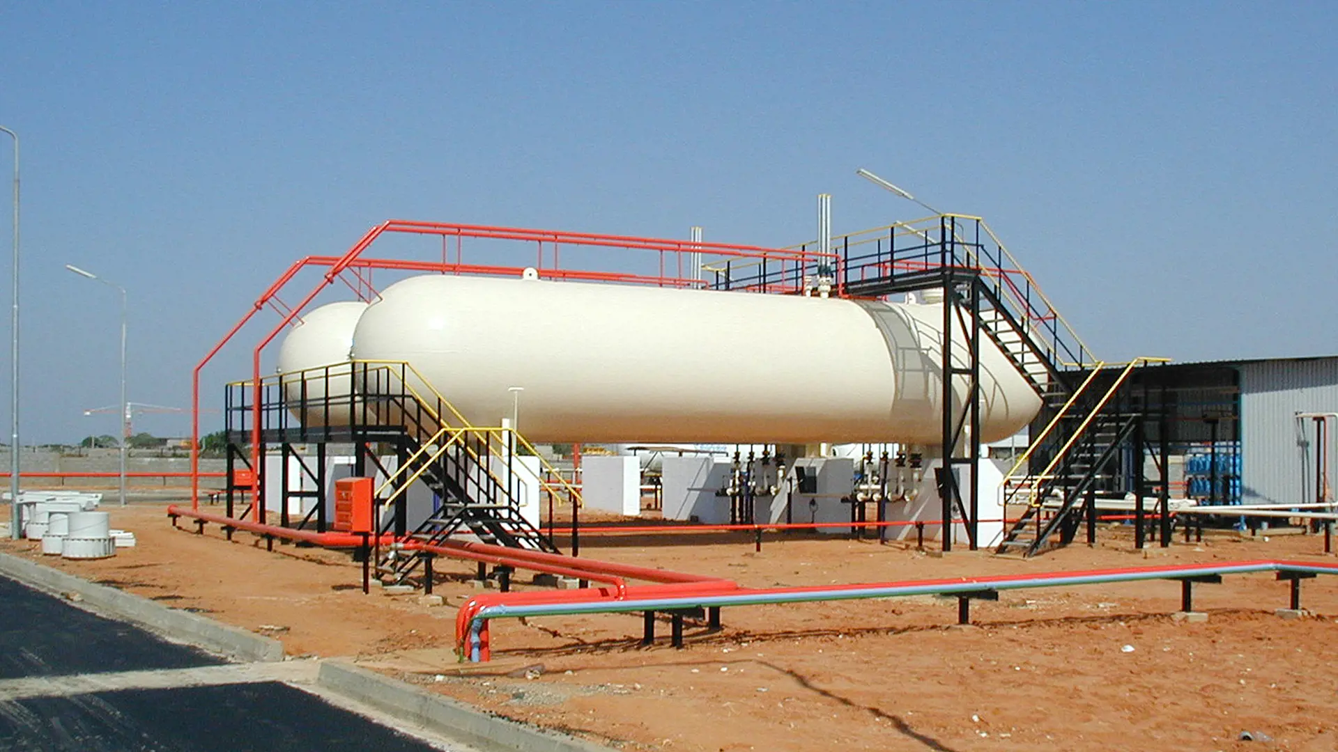 Image of an LPG tank yard installation
