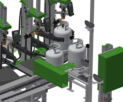 3D illustration of tangential inlet pusher
