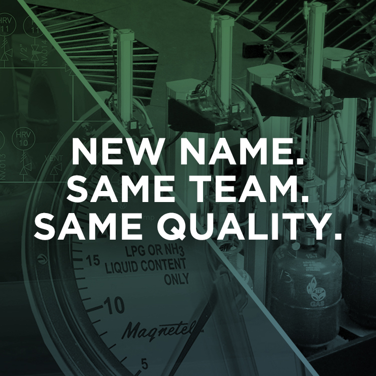 Green-tinted graphic of gas equipment and LPG filling carrousel