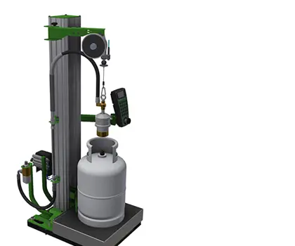 3D illustration of universal filling machine UFM with manual/semi-automatic filling head