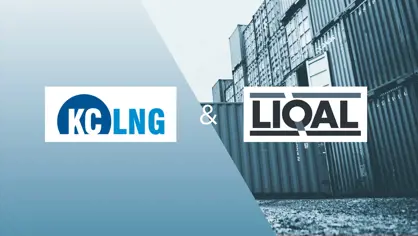 Graphic of KC LNG and LIQAL logos