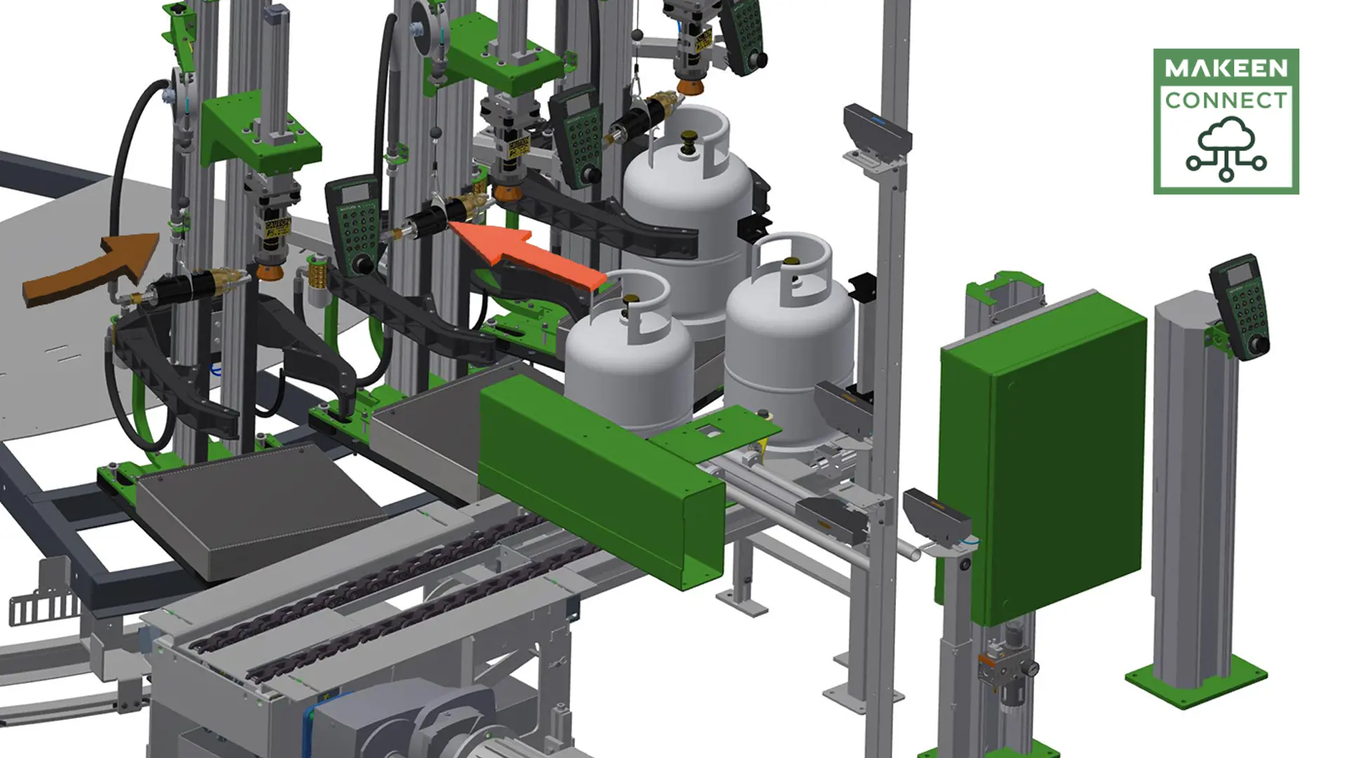 3D illustration of tangential inlet pusher