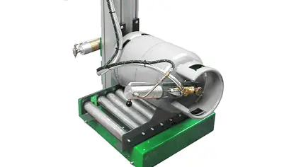 Valve leak detector automatic in-line in chain conveyor