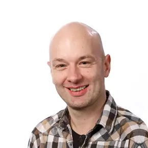 Portrait of a bald man