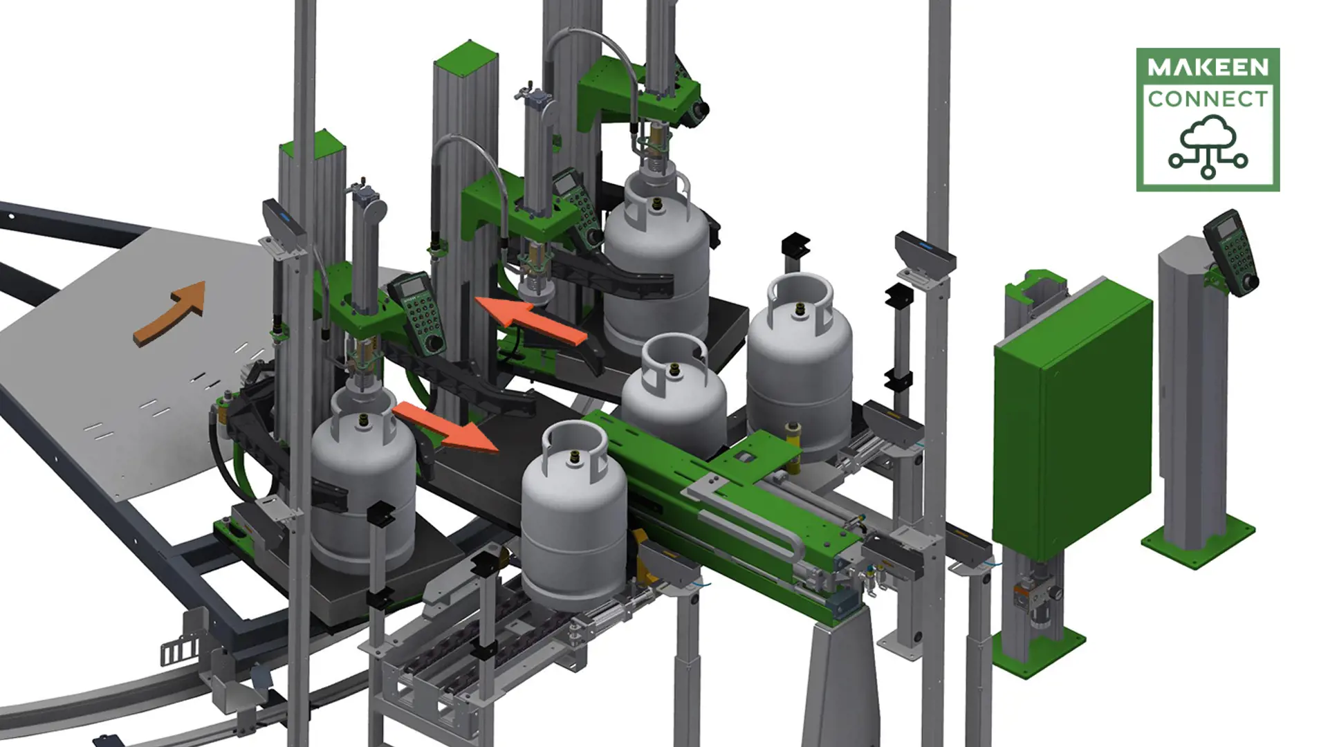 3D illustration of tangential inlet/outlet unit