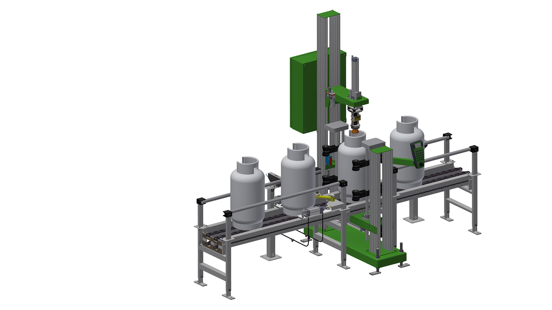 3d illustration of Valve opener/closer for screw valves 