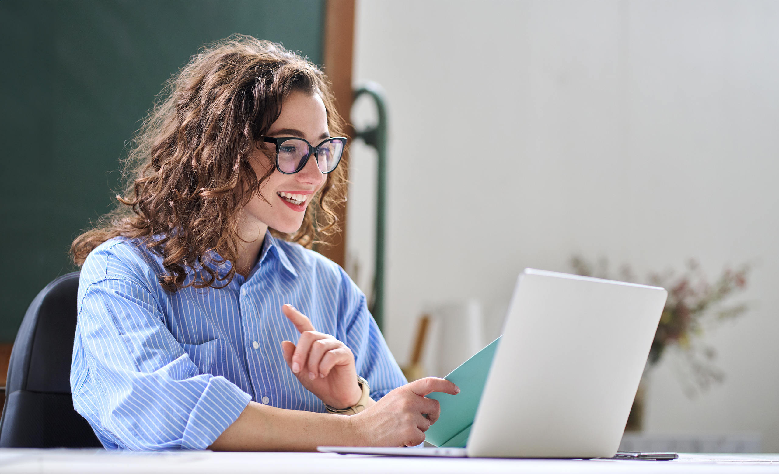 Woman with laptop