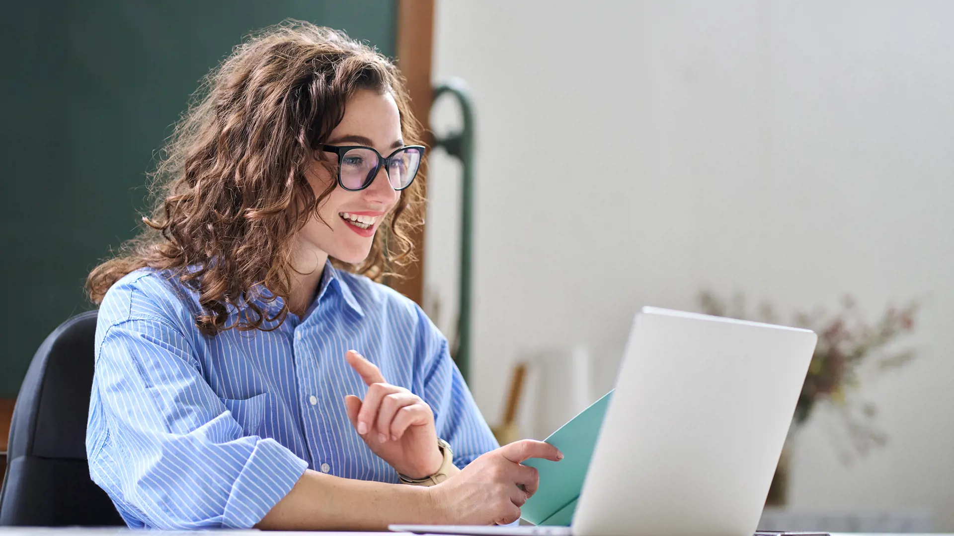 Woman with laptop