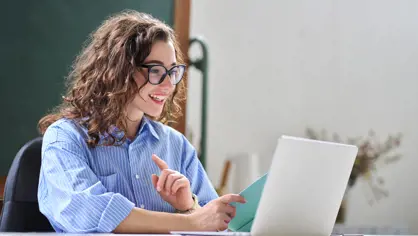 Woman with laptop