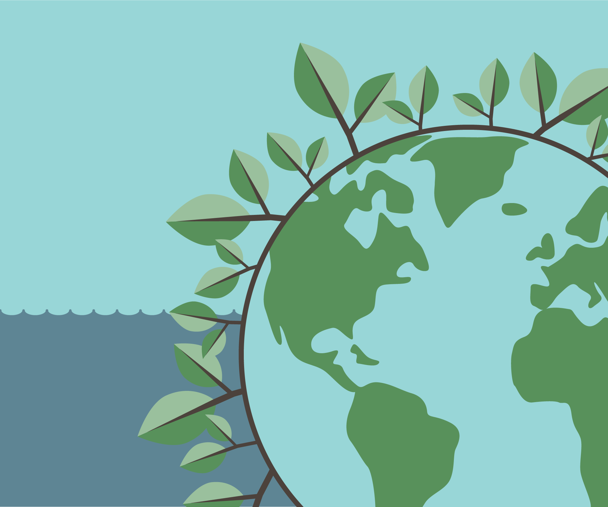 illustration of a green planet earth