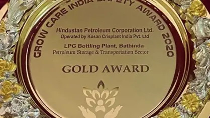 Image of the Grow Care India Safety Gold Award for 2020
