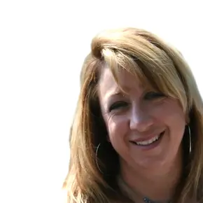 Portrait of a woman with long blond hair CRS