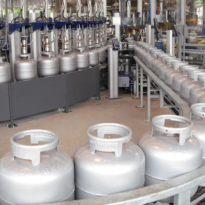 image of a FLEXSPEED carrousel gray with grey LPG cylinders