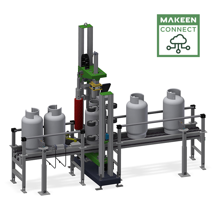 3d illustration of Cylinder orientation machine 
