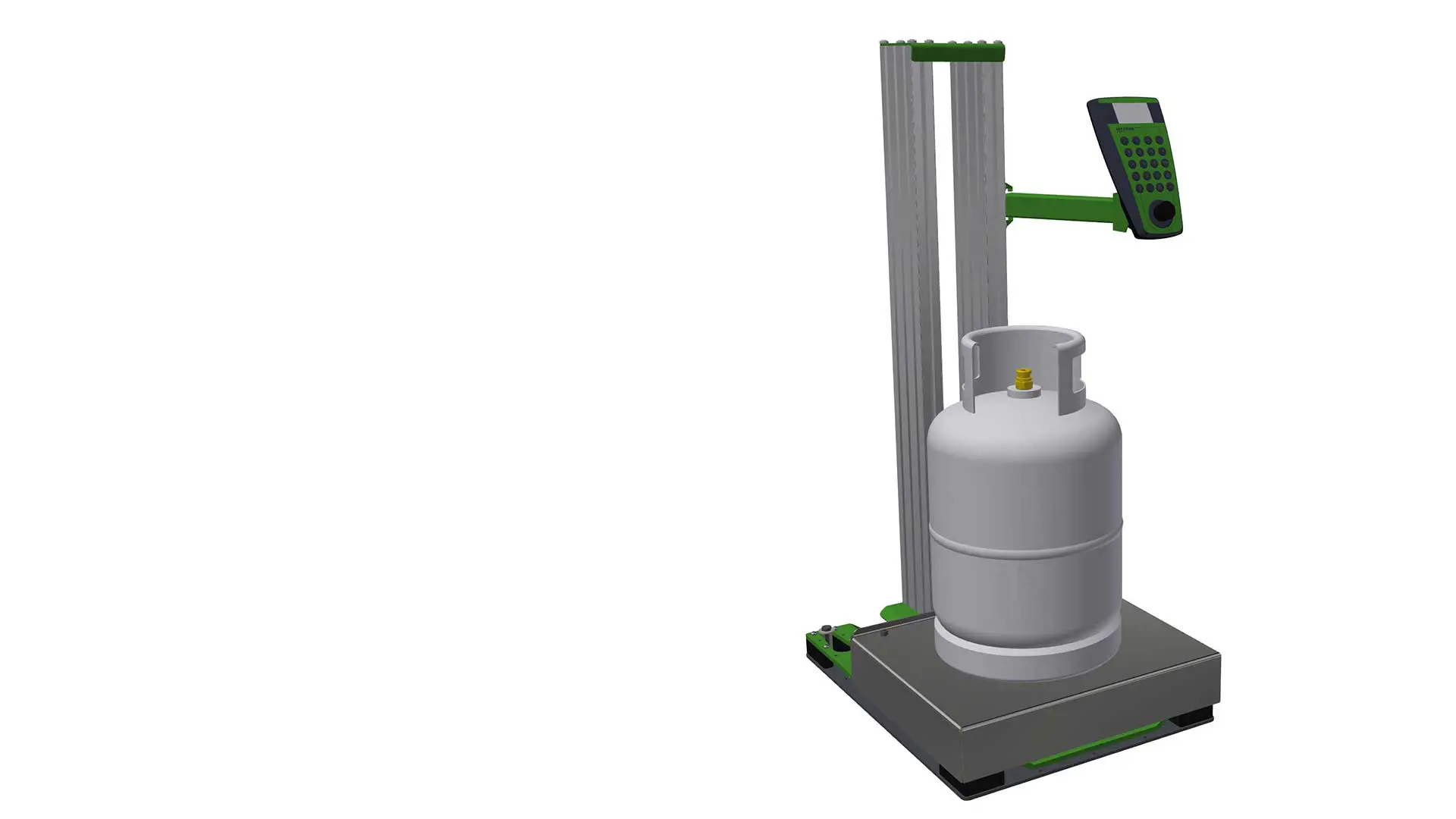 3D illustration static check scale manual stand-alone