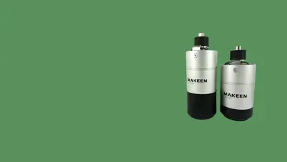 The CIR-II leak detector head on a green background
