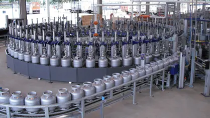 image of a FLEXSPEED carrousel gray with grey LPG cylinders