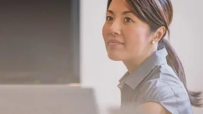 image of a woman and computer